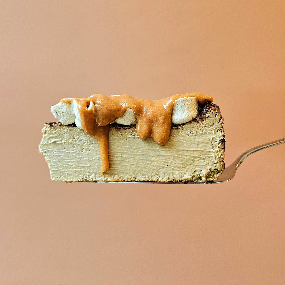 Hojicha Basque cheesecake with miso caramel
